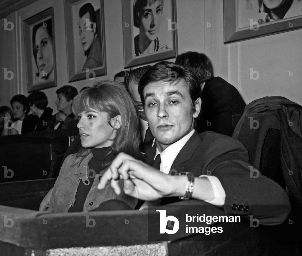 Nathalie and Alain Delon at the Premiere of Danielle Darrieux in the Cabaret Show 