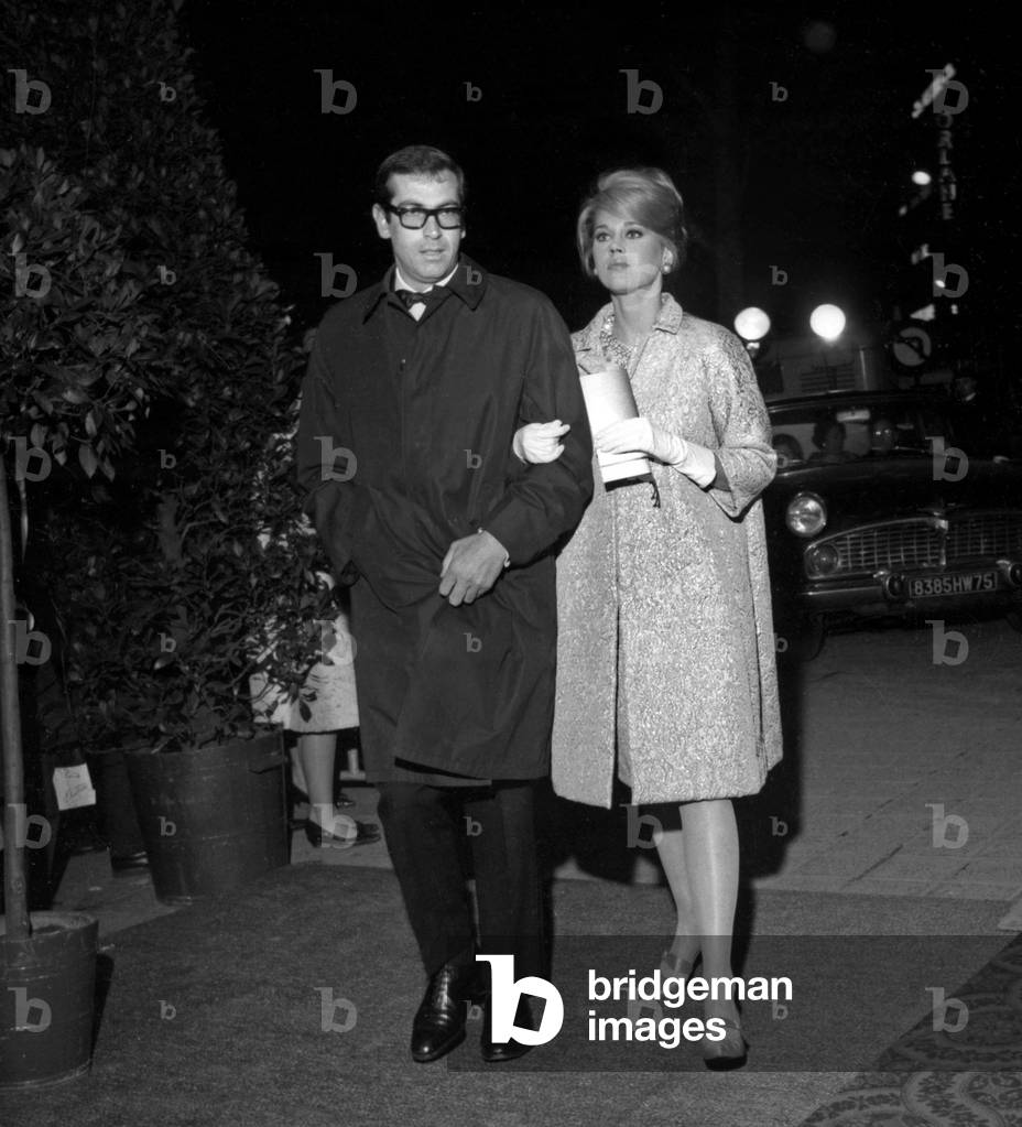 Roger Vadim and Jane Fonda at the Premiere of the film 