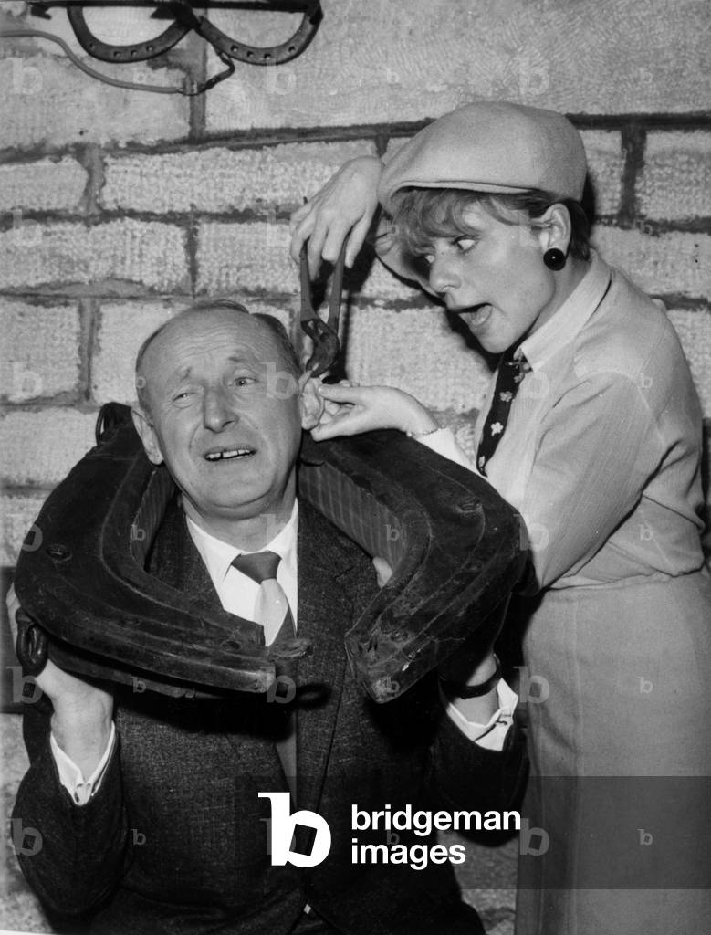 Bourvil and Annie Cordy at Premiere of Rideau Rouge, 1 March 1966 (photo)