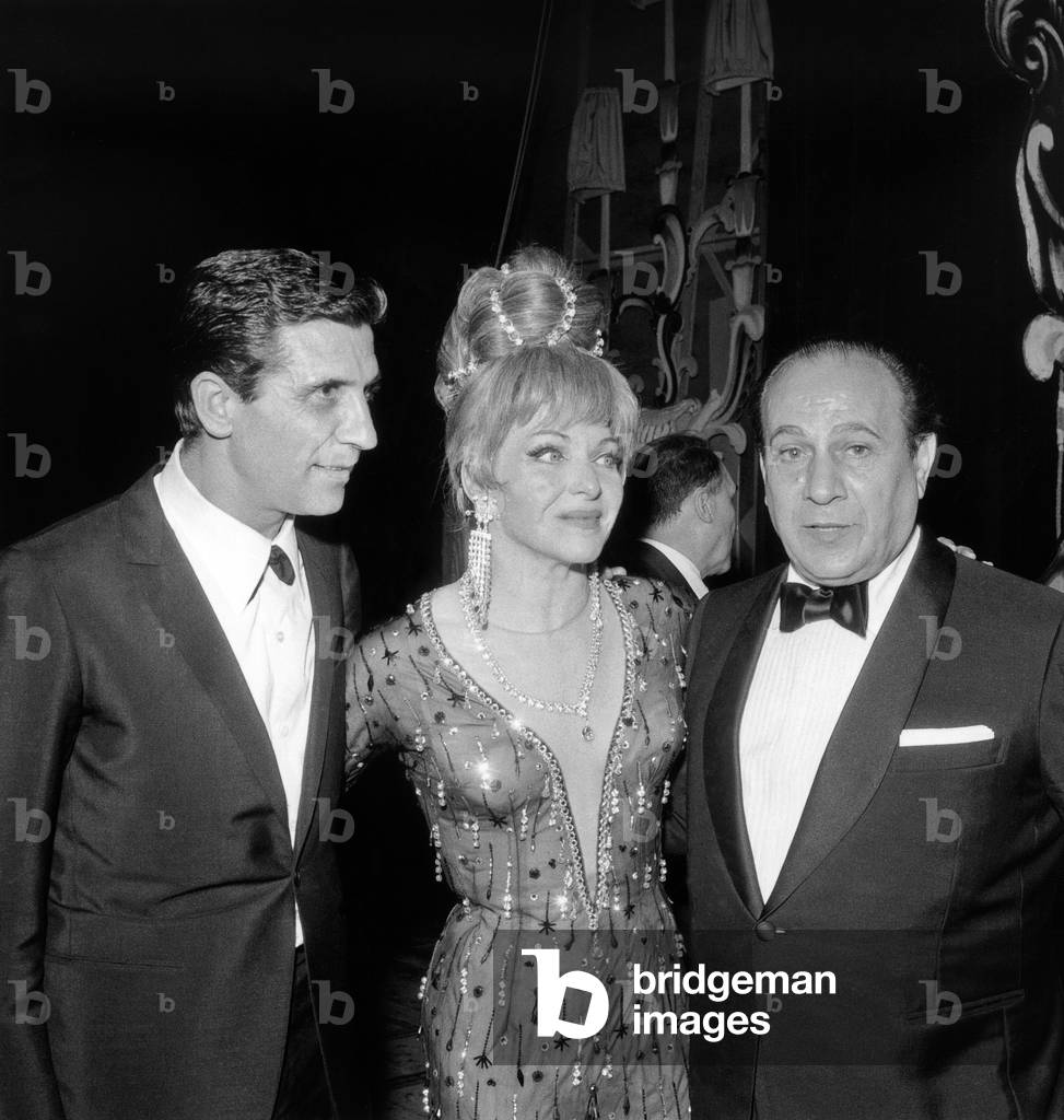 Gilbert Becaud, Line Renaud and Tino Rossi, 14 March 1966 (photo)