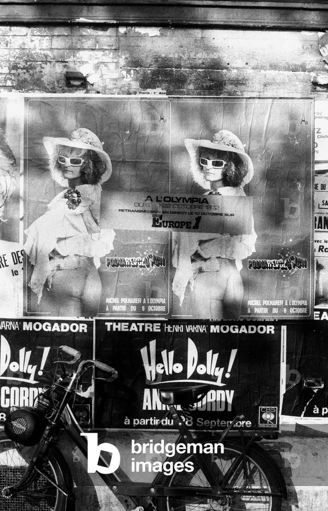 Posters of the concerts of Michel Polnareff at the Olympia, Paris, 10 October 1972 (photo)