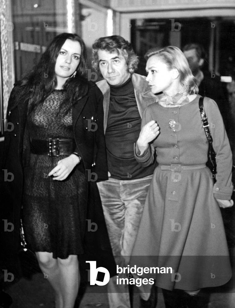 Actor Daniel Gelin with his wife Lydie and Daniele Delorme for the Play 