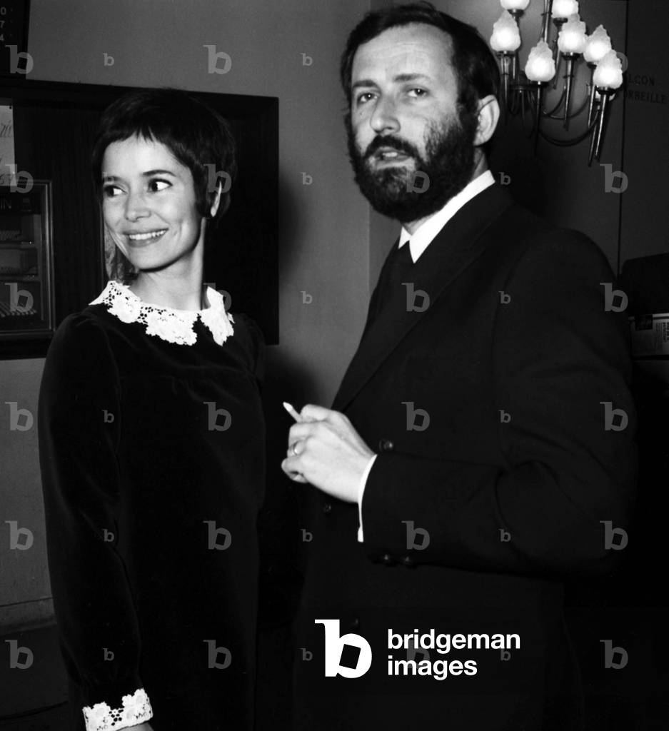 Marie-Jose Nat and her husband Michel Drach at the Premiere of the film 