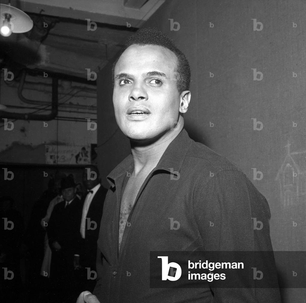 Harry Belafonte during his concert for Civil Rights, Paris, 28 March 1966 (photo)