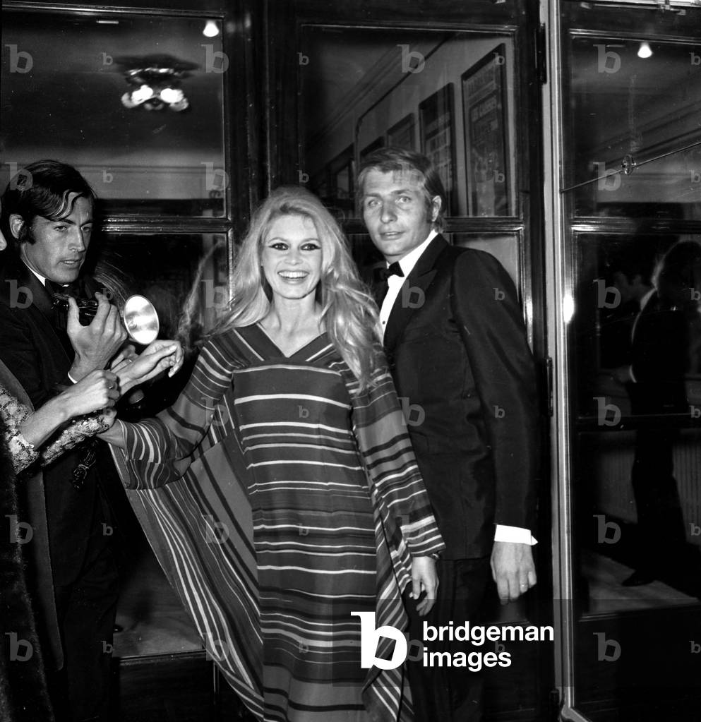 Brigitte Bardot and her third husband Gunther Sachs at Regine's, Paris, 28 May 1967 (photo)
