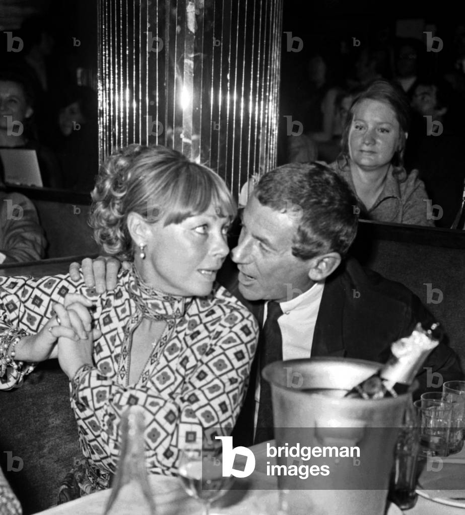 Dany Robin and her second husband Michael Sullivan at the Alcazar, Paris, 4 November 1972 (photo)
