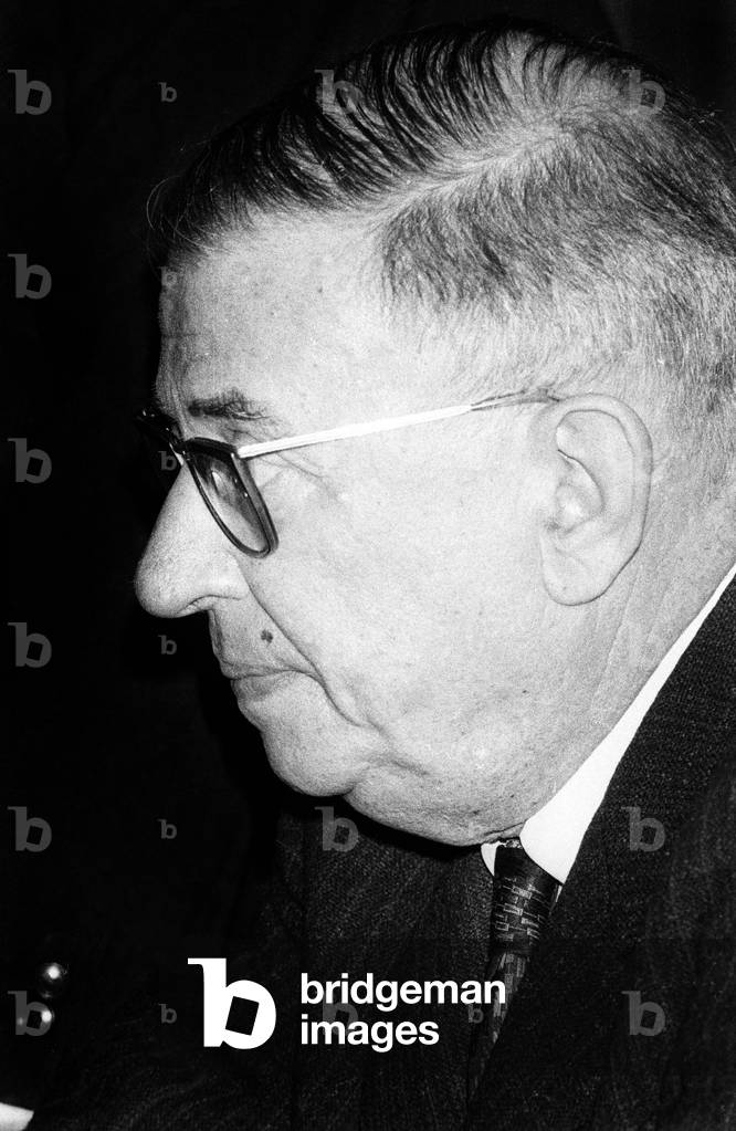 French writer Jean Paul Sartre, Paris, 16 March 1964 (photo)