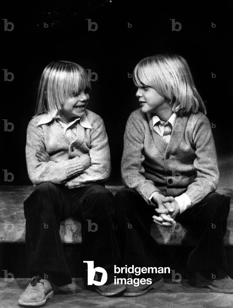Marc and Claude Junior, the 2  sons of Claude Francois, Paris, 23 December, 1976 (photo)
