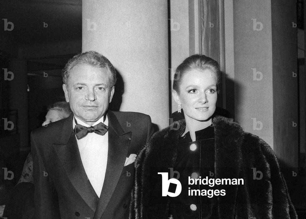 Jacques Martin and his wife Celine Boissonat, Gala for the 50 years of career of Singer Amalia Rodrigues, Paris, 20 March 1990 (photo)