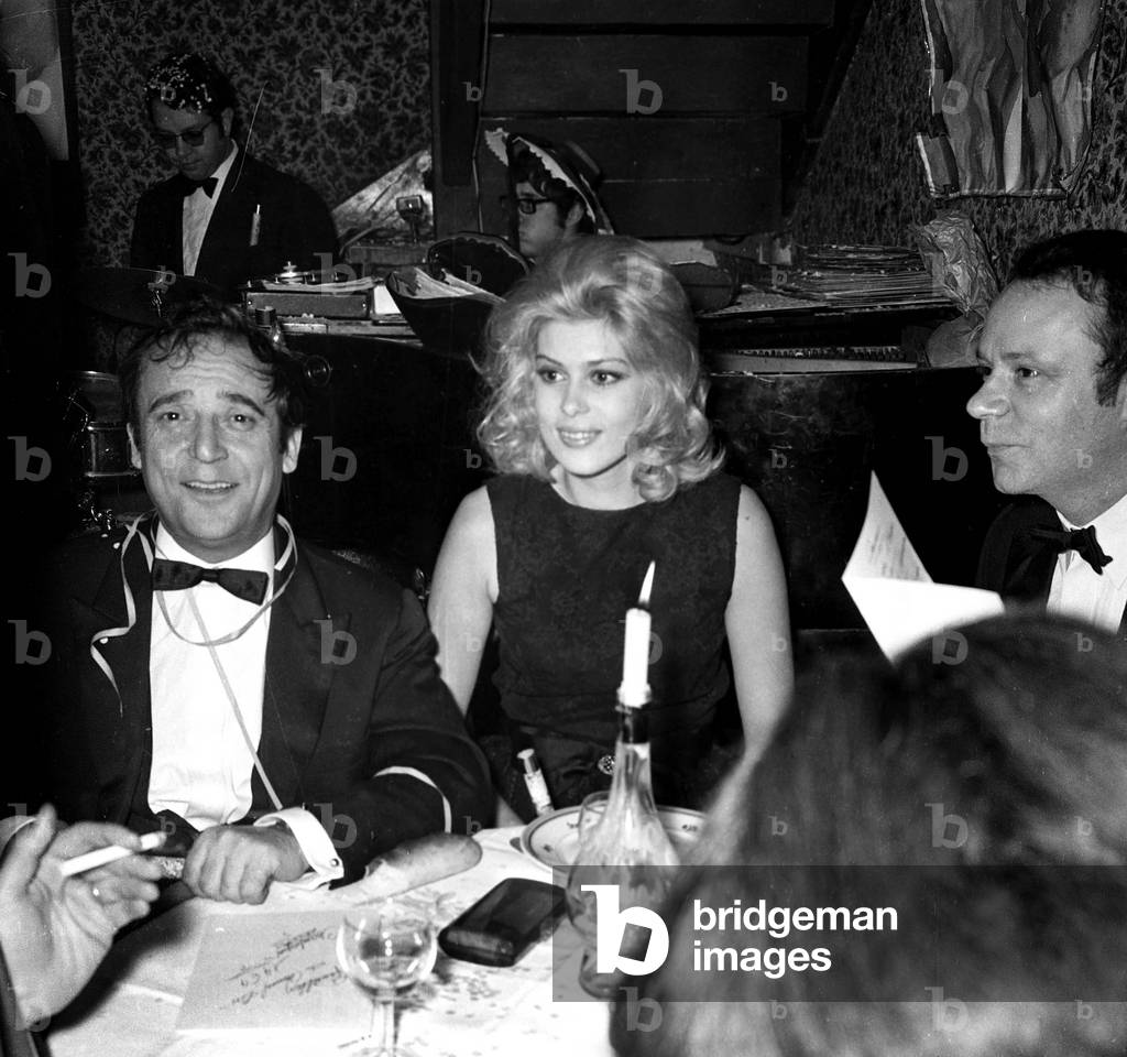 Jean Marc Thibault and his wife Sophie Agacinski during The New Year Party, 31 December 1968 (photo)