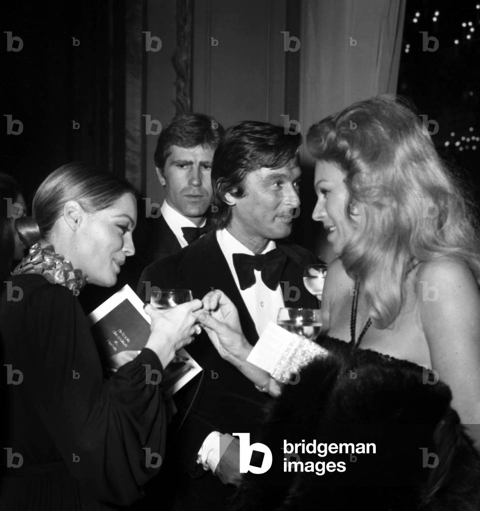 Romy Schneider, Robert Evans and Odile Rodin at the Premiere of the film 