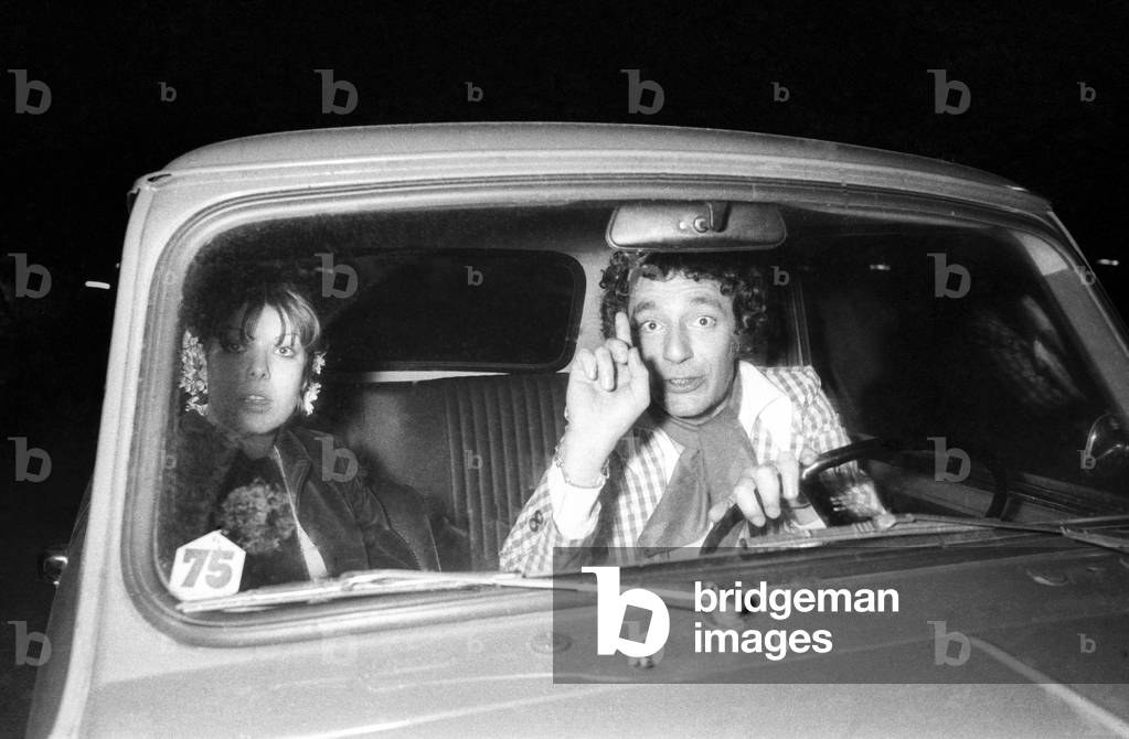 Princess Caroline of Monaco after a party at Regine's in Paris, 1975 (b/w photo)