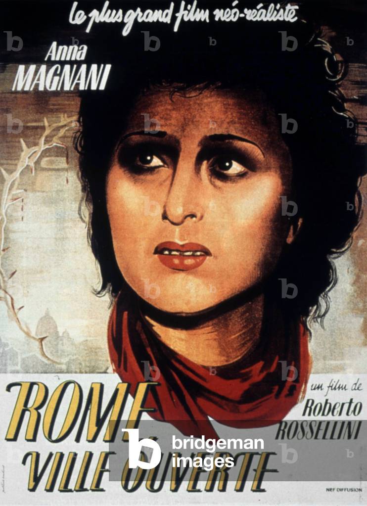 Affiche du film Rome open city de RobertoRossellini avec Aldo Fabrizi et Anna Magnani 1944