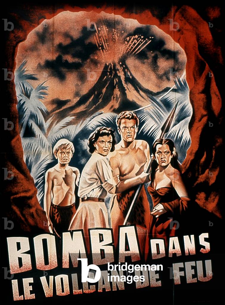 Affiche du film Le volcan perdu de FordBeebe avec Johnny Sheffield et Donald Woods 1950