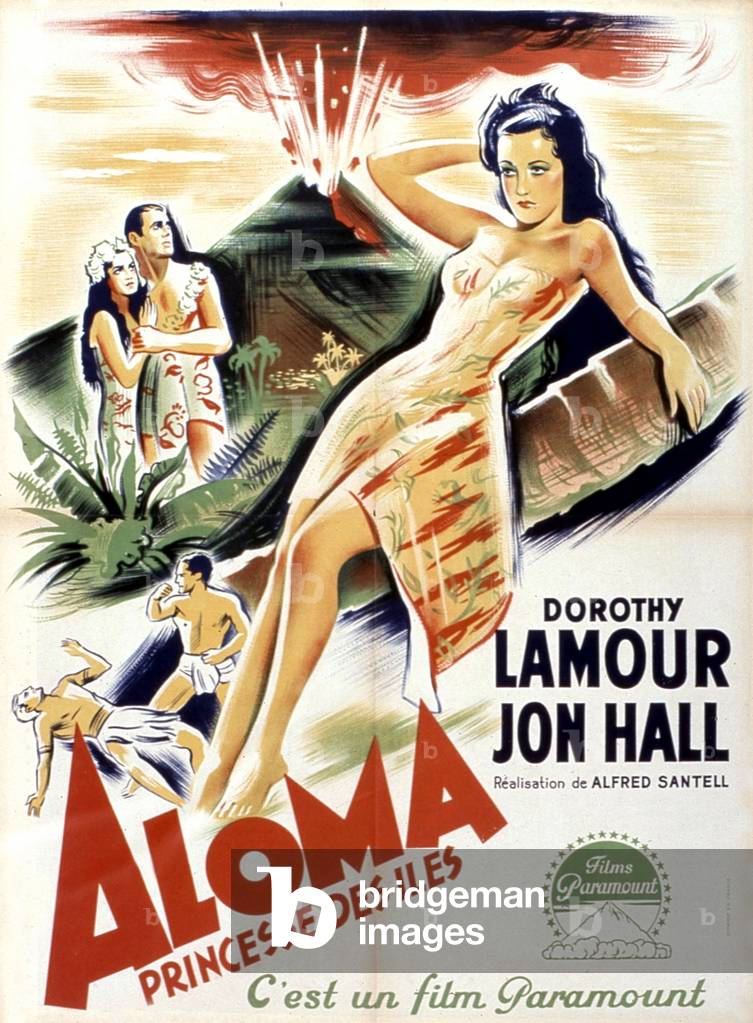 Affiche du film Aloma des mers du Sud d'AlfredSantell avec Dorothy Lamour et Jon Hall 1941