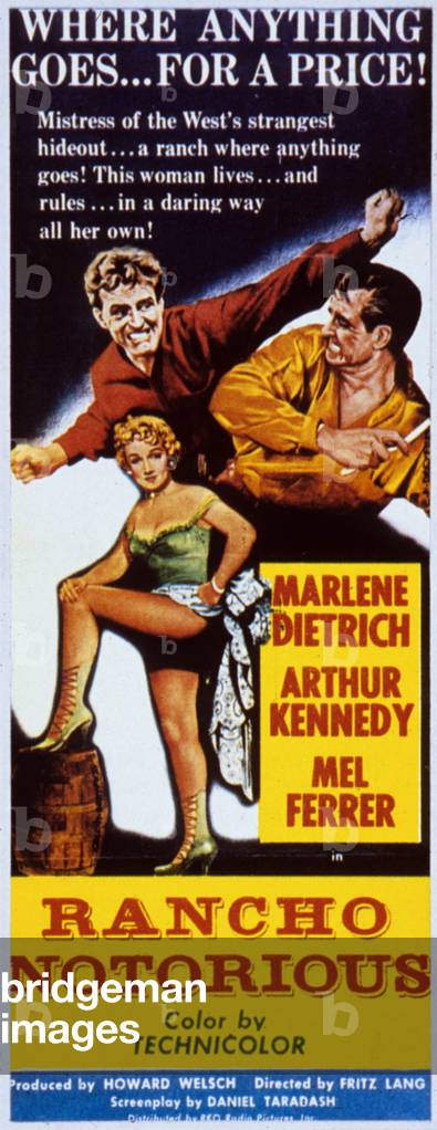 L'Ange des maudits (RANCHO NOTORIOUS), 1952 (poster)