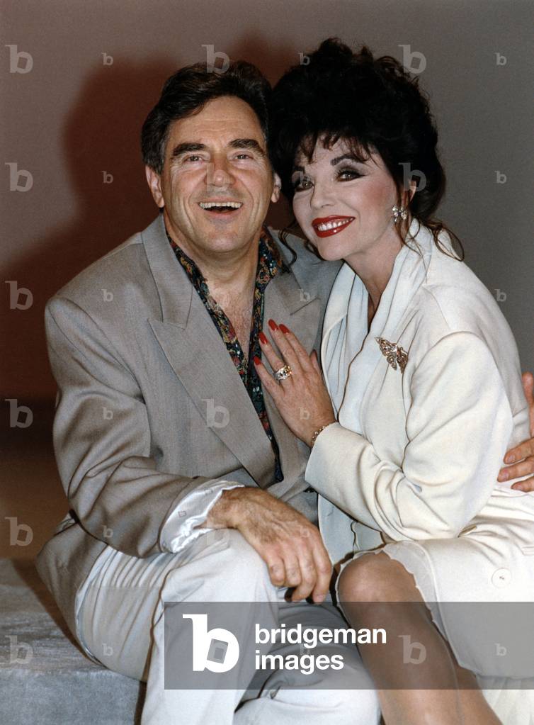 Joan Collins with Anthony Newley, 1991 (photo)