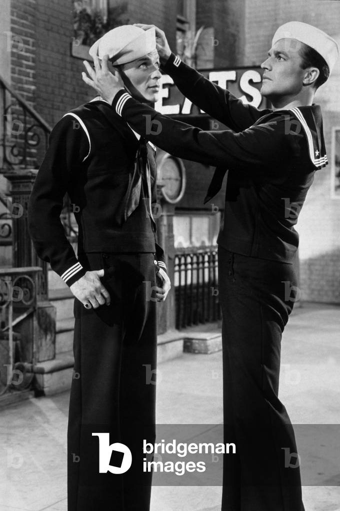 ANCHORS AWEIGH, Frank Sinatra and Gene Kelly, 1945 (film still)
