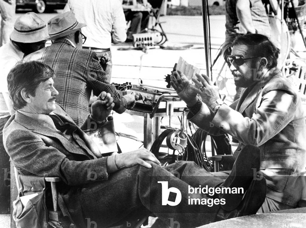 Don Siegel with Charles Bronson on location of 
