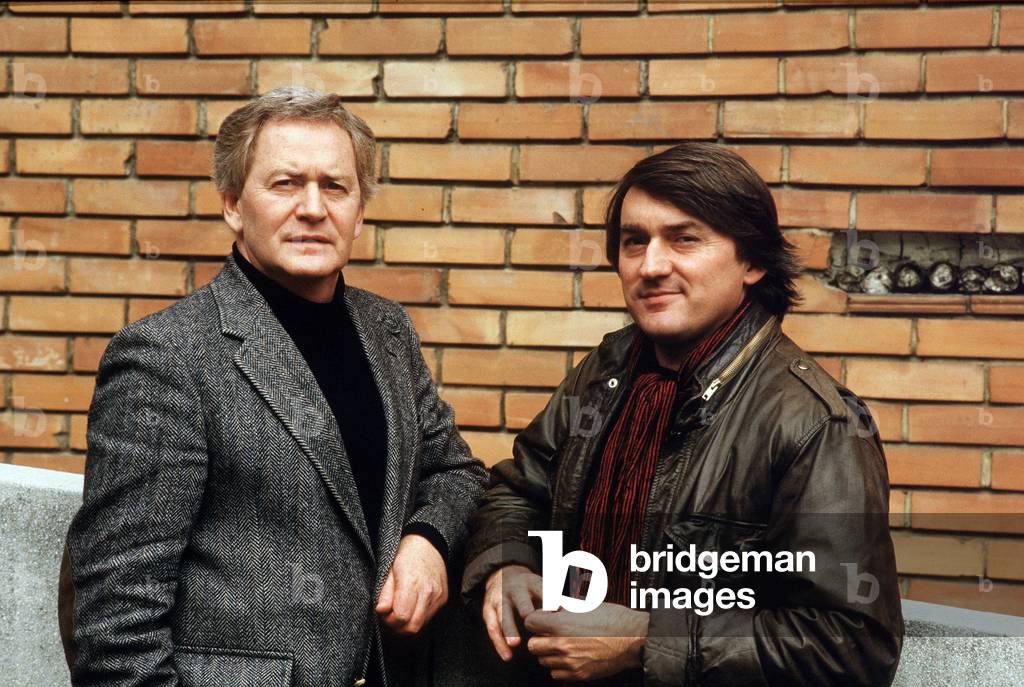 Istvan Szabo and Lajos Koltai on set of film Hanussen, 1988 (photo)