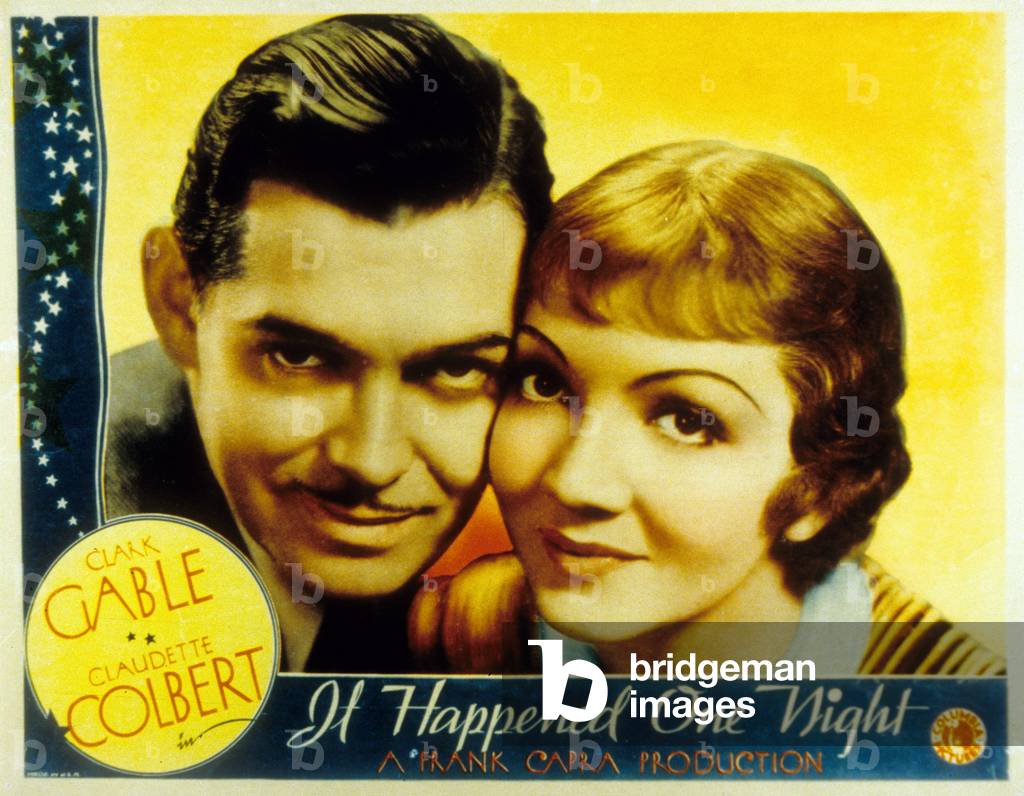IT HAPPENED ONE NIGHT, Clark Gable, Claudette Colbert, 1934 (print)