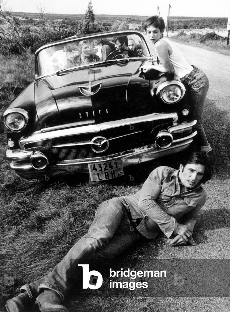Jane Birkin and Joe Dallesandro on the set of « Je t' aime moi non plus », 1975 (photo)
