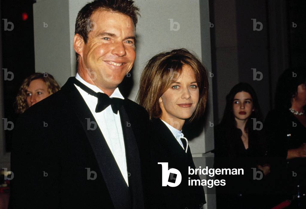 Dennis Quaid and Meg Ryan at Golden globes in 1994 (photo)