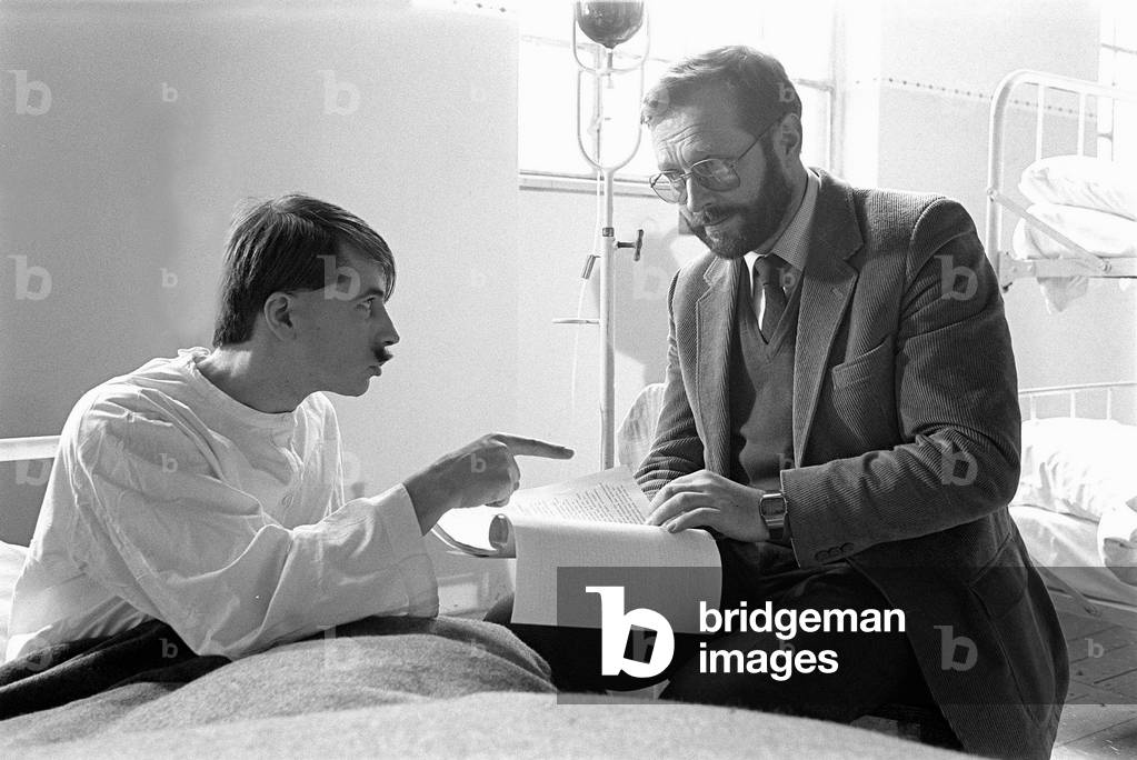 Krzysztof Zanussi and Markus Vogelbacher on set of Erloschene Zeite, 1990 (photo)