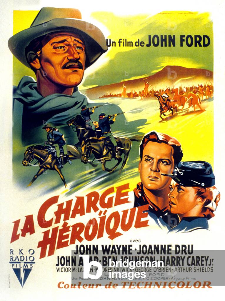 Affiche du film She We We a Yellow Ruban de JohnFord avec John Wayne 1949