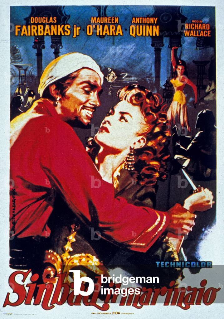 Sinbad the Sailor, Maureen O'Hara and Douglas Fairbanks, Jr. 1947 (poster)