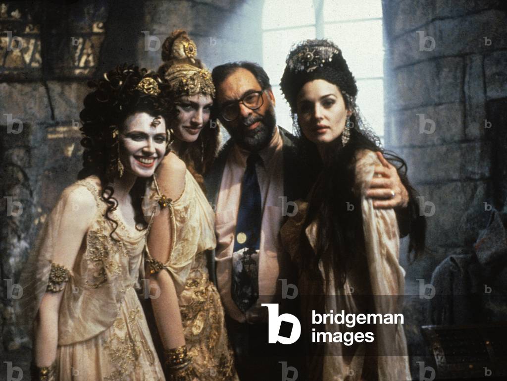 Francis Ford Coppola with Monica Bellucci on the shooting of his film Dracula BRAM Stoker's DRACULA in 1992