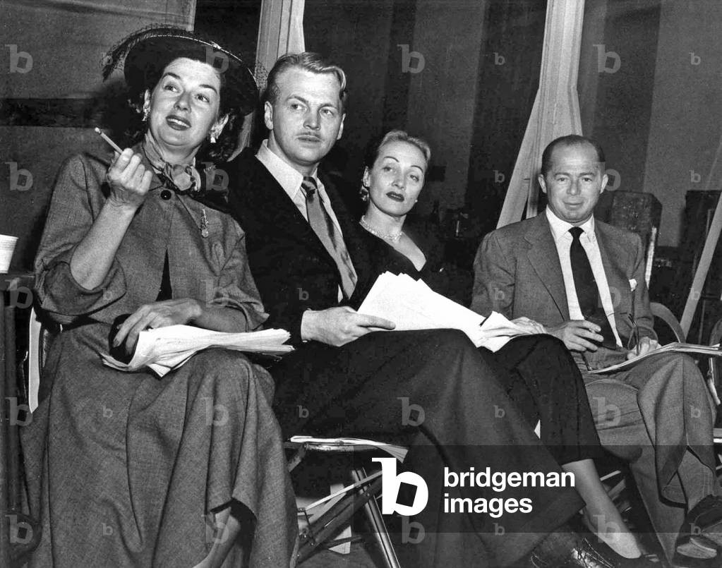 Billy Wilder with Rosalind Russell, John Lund and Marlene Dietrich, 1948 (photo)