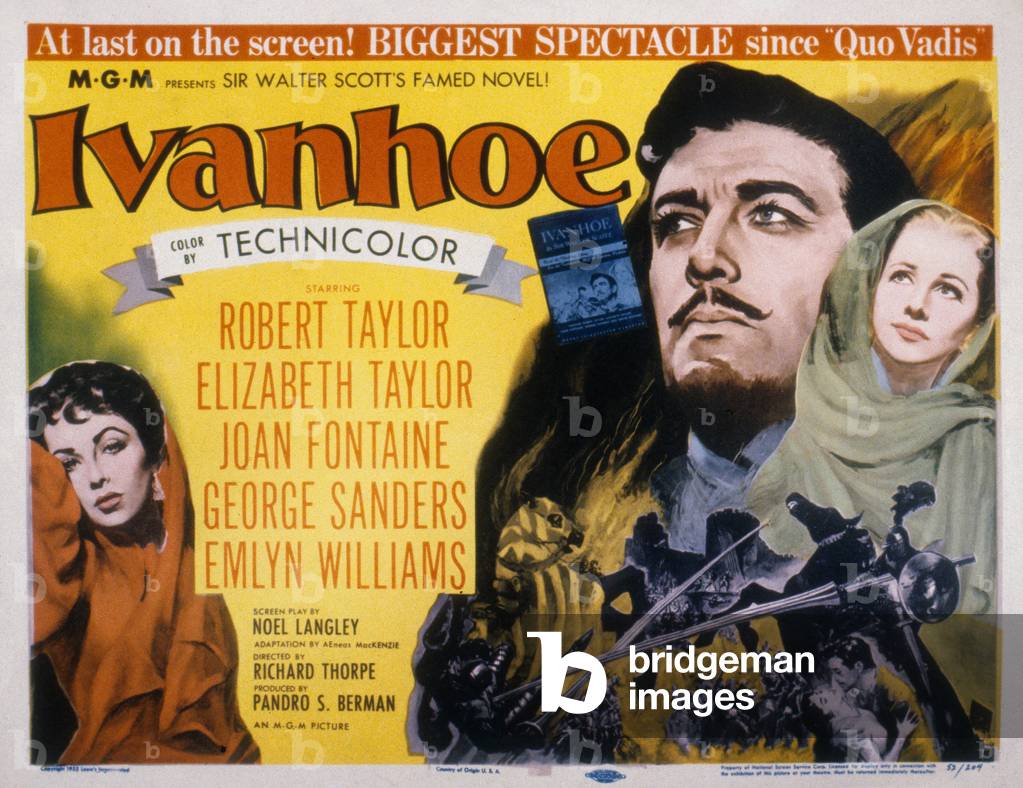 Ivanhoe by R. Thorpe, 1952 (poster)