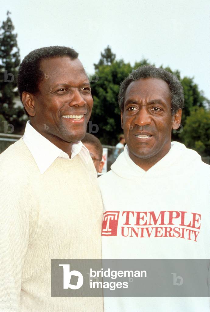 Sidney Poitier and Bill Cosby July 1989 (photo)