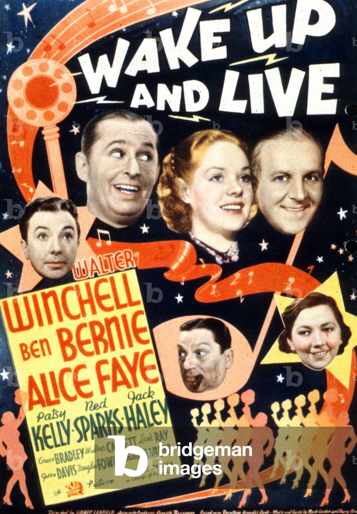WAKE UP AND LIVE de Sidney Lanfield avec Walter Winchell Ben Bernie Alice Faye Patsy Kelly Ned Sparks et Jack Haley 1937