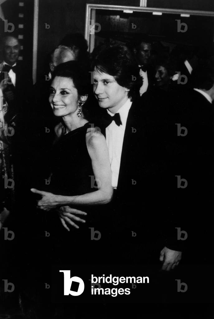 Audrey Hepburn with her son Sean Ferrer at American Film Institute part, 1981 (photo)