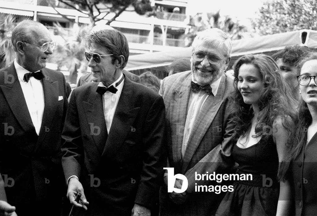 Maurice Pialat, Jacques Dutronc and Alexandra London at Cannes Film Festival, 1991 (photo)