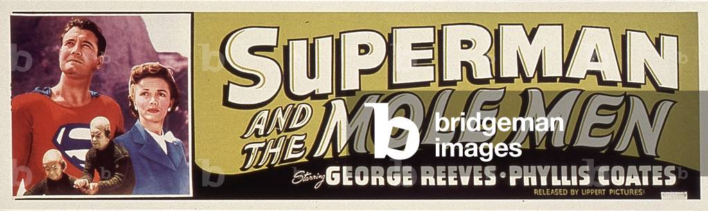 Affiche du film SUPERMAN ET LES NAINS DE L'ENFER (SUPERMAN AND THE MOLE MEN) de LeeSholem avec Phyllis Coates, George Reeves 1951