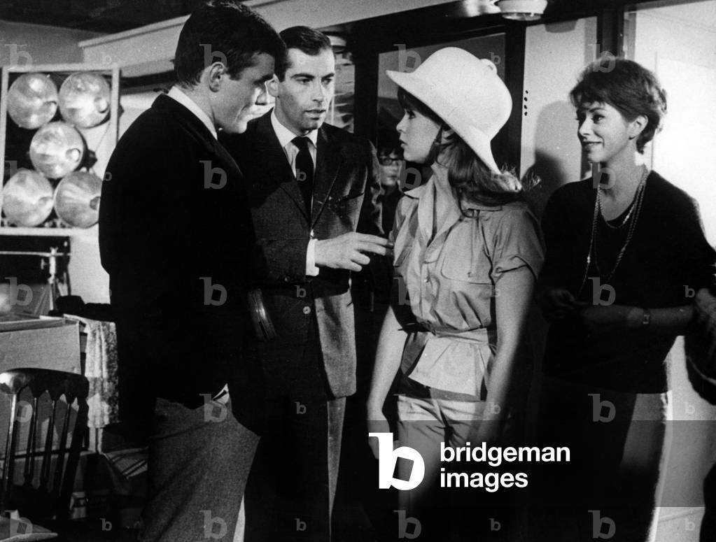 Roger Vadim with Brigitte Bardot, Mireille Darc and Jacques Riberolles, 1960 (photo)