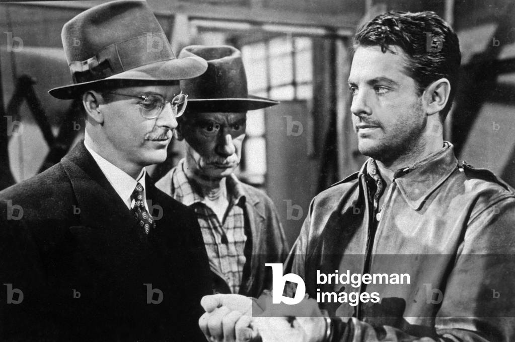 SABOTEUR, Norman Lloyd and Robert Cummings 1942 (film still)