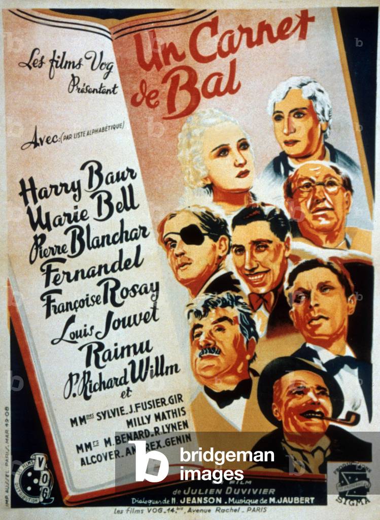 UN CARNET DE BAL  (LIFE DANCES ON),  1937 (poster)