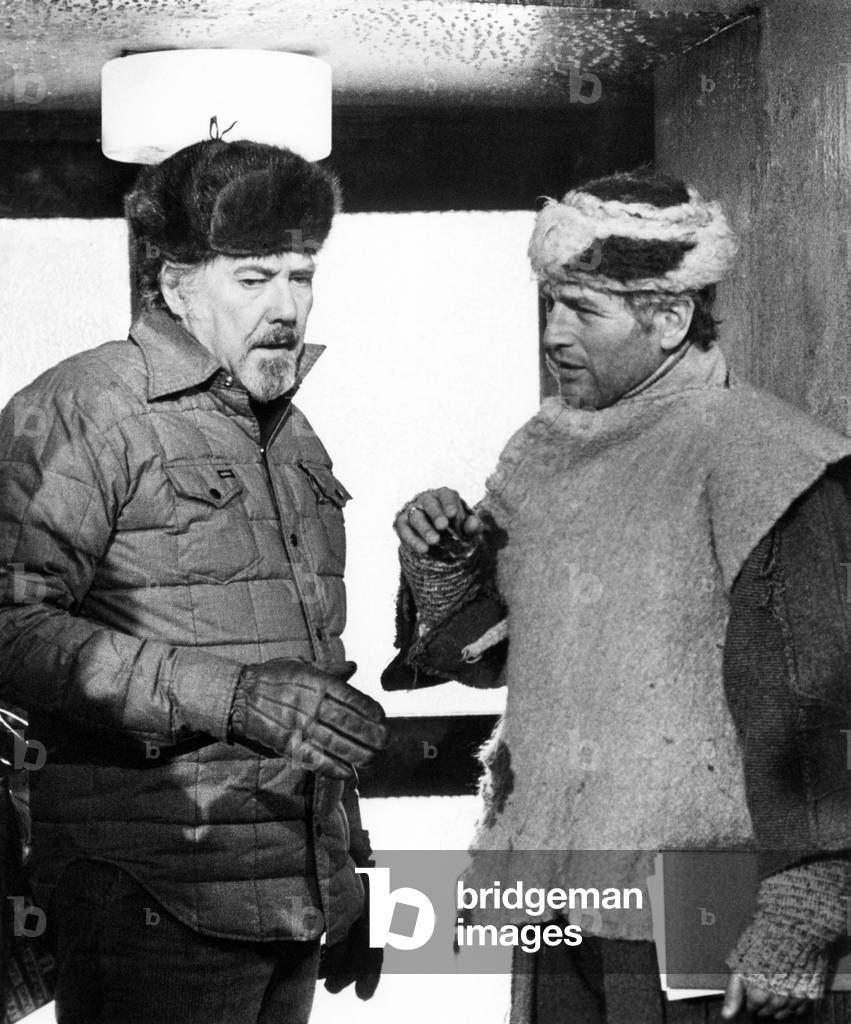 Robert Altman and Paul Newman on set of Quintet, 1979 (phoro)