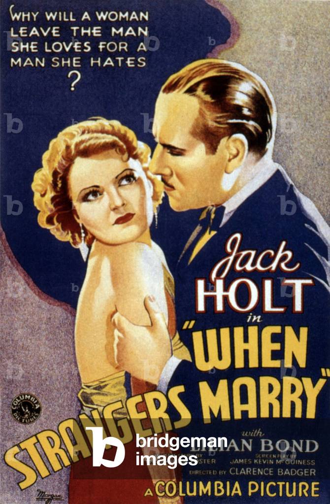 Affiche du film When strangers marry de ClarenceBadger avec Jack Holt et Lilian Bond 1933