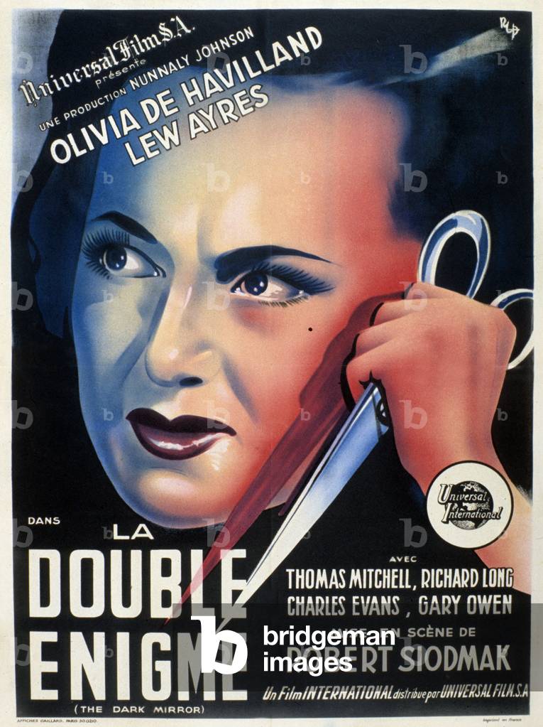 La double enigme (The Dark Mirror ), 1946 (poster)