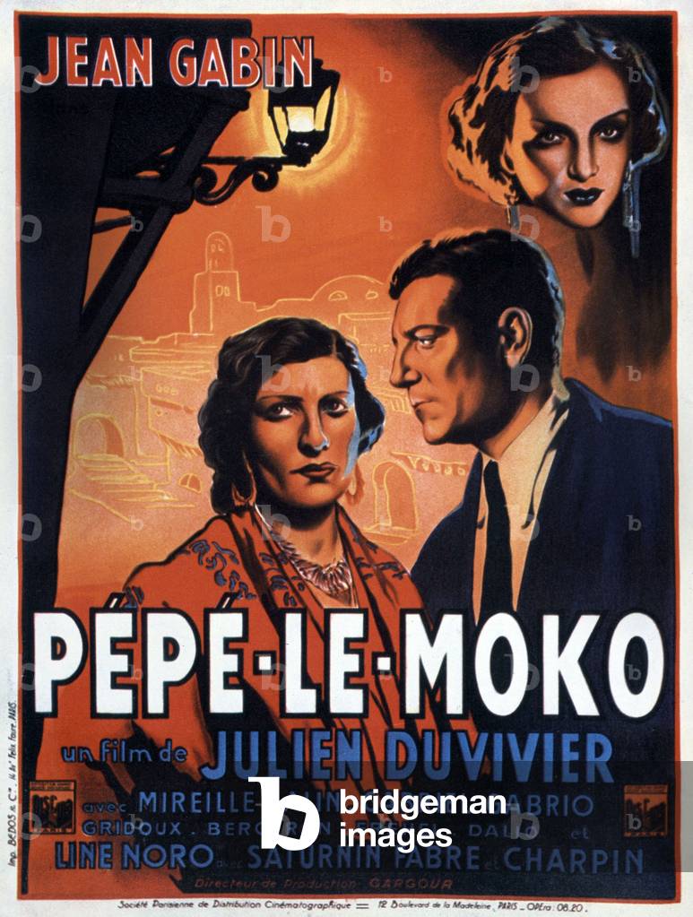 Affiche du film Pepe le Moko de JuliEnduvivier avec Jean Gabin 1937