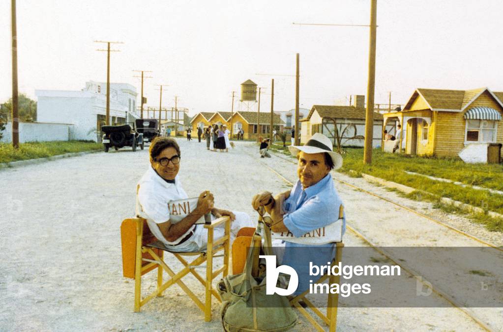 Paolo and Vittotio Taviani on set of Good morning, Babylon, 1987 (photo)
