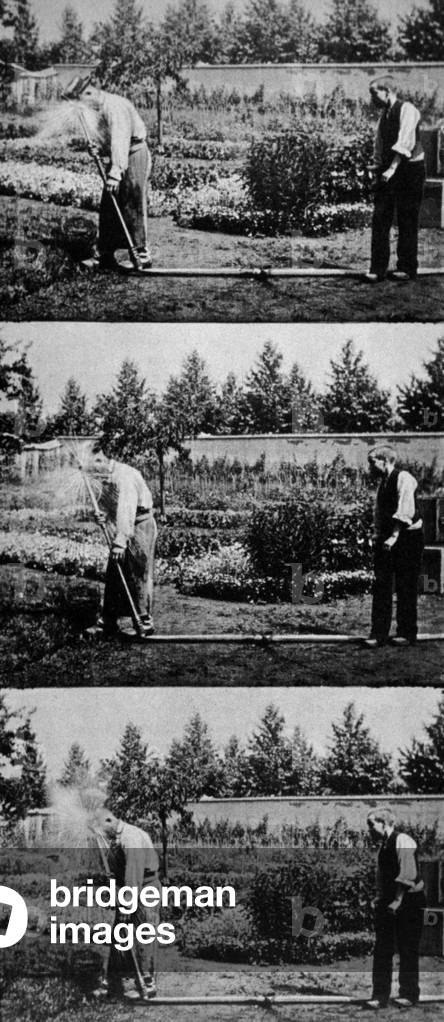 The Waterer Watered (aka The Sprinkler Sprinkled), 1895 (film still)