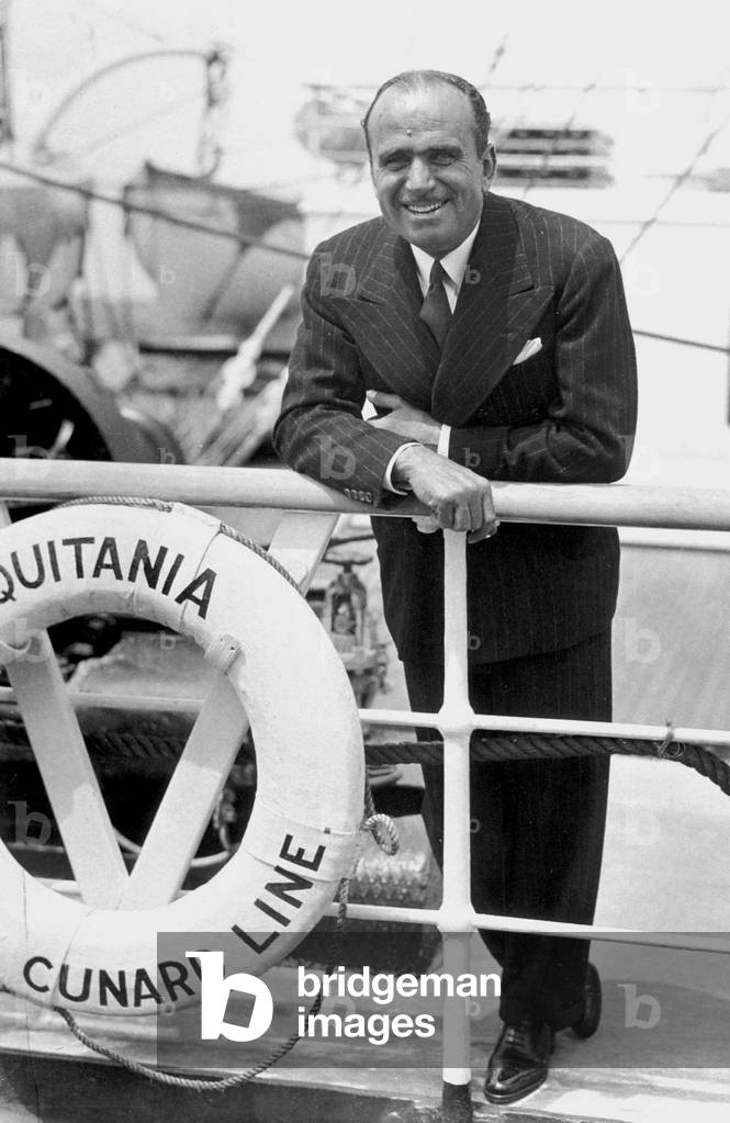 Douglas Fairbanks aboard liner Aquitania Cunard Lines in 1933 (photo)