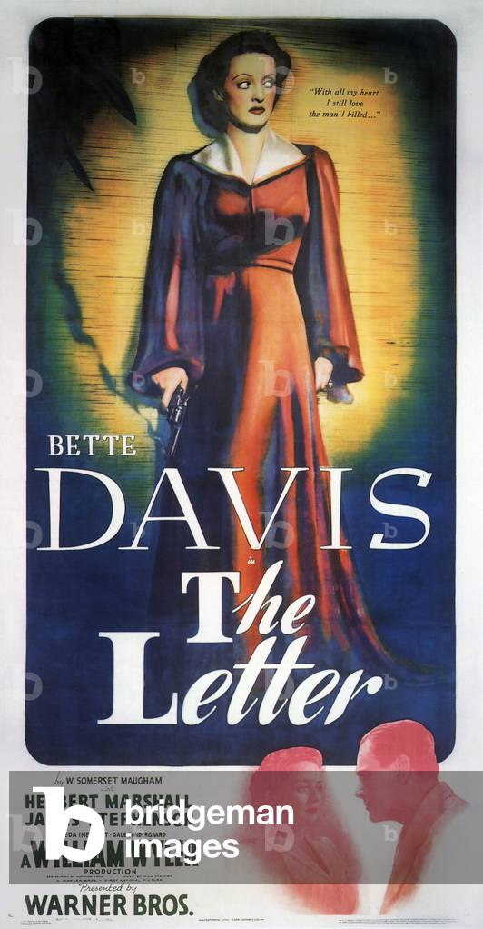 THE LETTER, with Bette Davis, 1940 (poster)