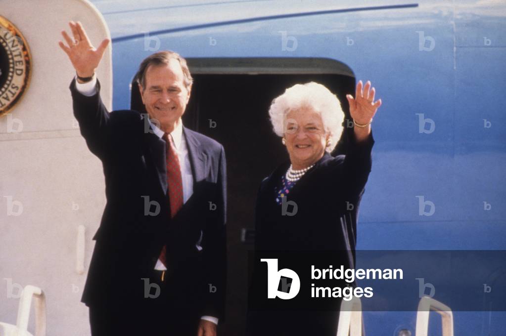 George Herbert Bush and his wife Barbara